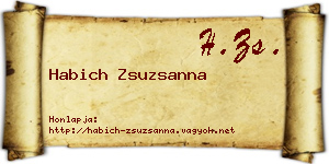 Habich Zsuzsanna névjegykártya